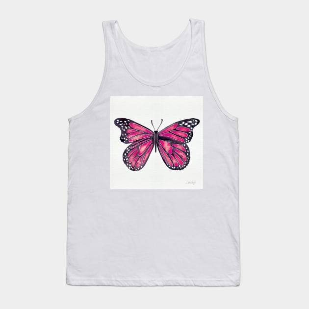 Pink Butteryfly Tank Top by CatCoq